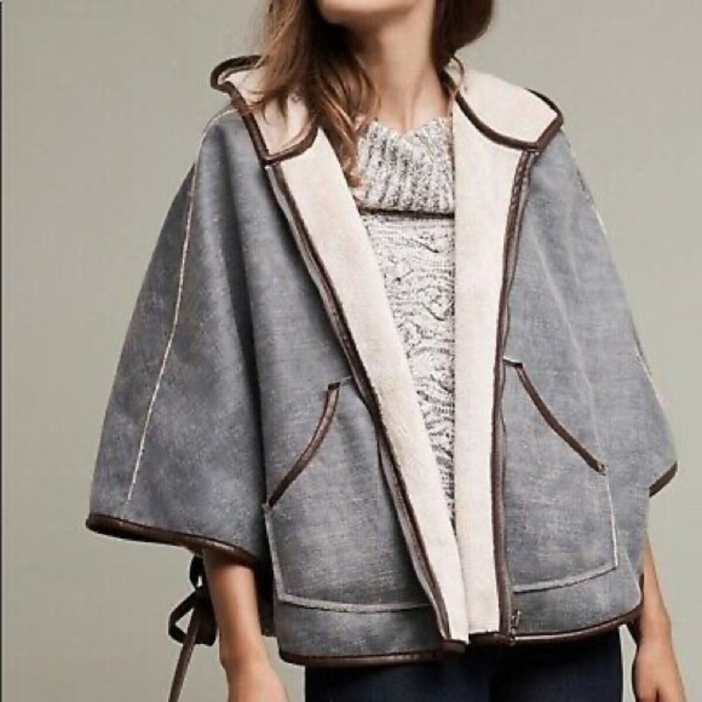 NWT Anthropologie Reversible Poncho